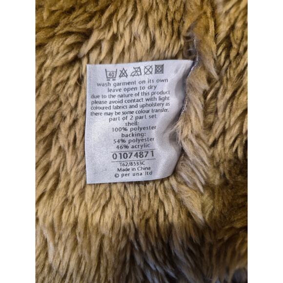 Per Una Womens Boho Faux Suede and Fur Belted Gilet Vest Waistcoat Jacket Medium - Picture 7 of 7